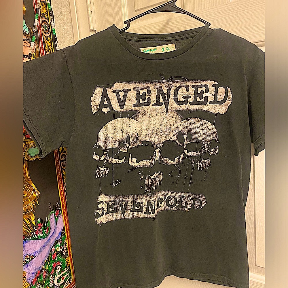 Avenged sevenfold skulls vintage band tee